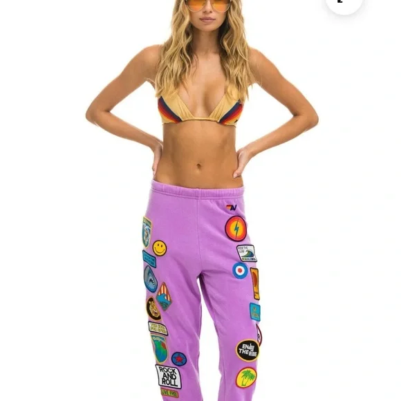 🆕Aviator Nation Patch Women Sweatpants - Picture 8 of 9